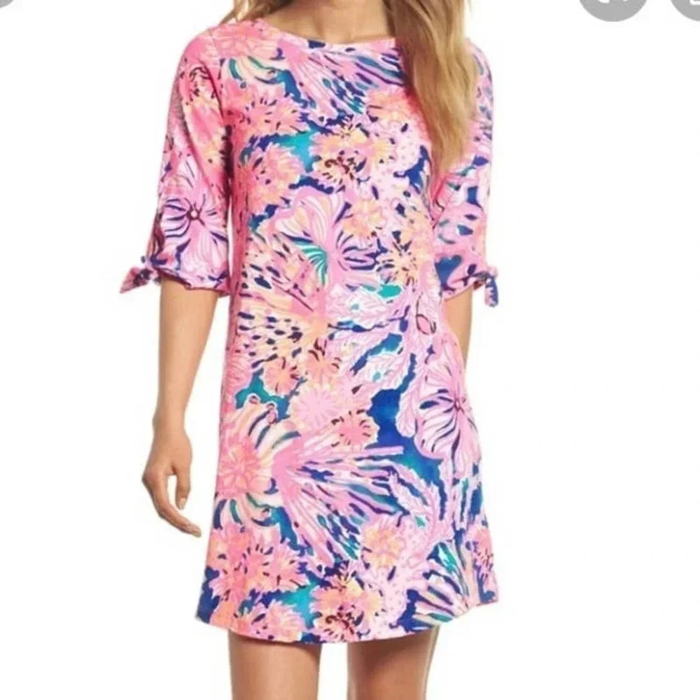 Lilly Pulitzer Women Swirling Sea Dream Preston Mini Dress XS